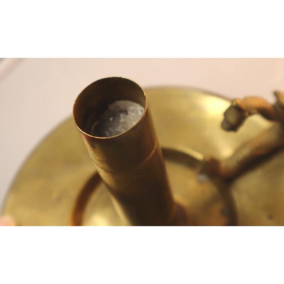 Bradley & Hubbard Brass Dragon Chamberstick Candle Holder - Picture 5 of 6